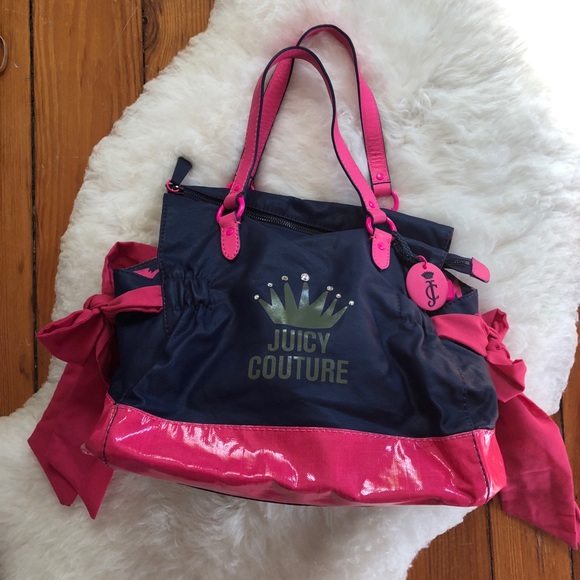 Juicy Couture Handbags - Juicy Couture 💕Daydreamer Coated Canvas Tote Navy